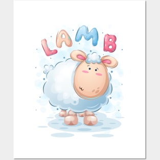 Cute lamb Posters and Art